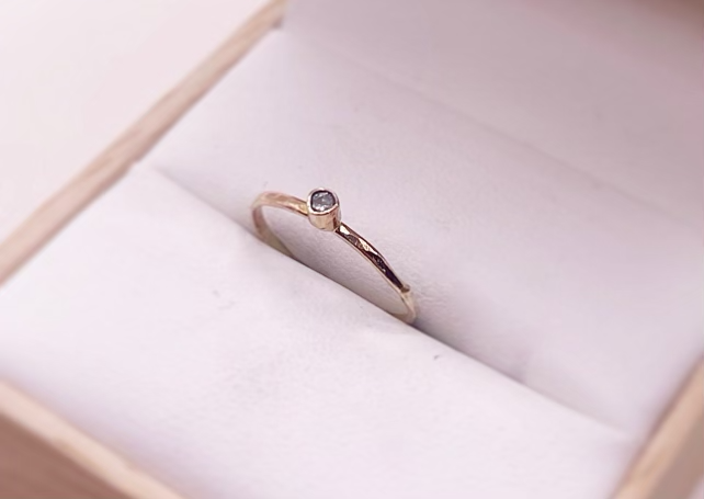 The Tiniest Diamond Ring