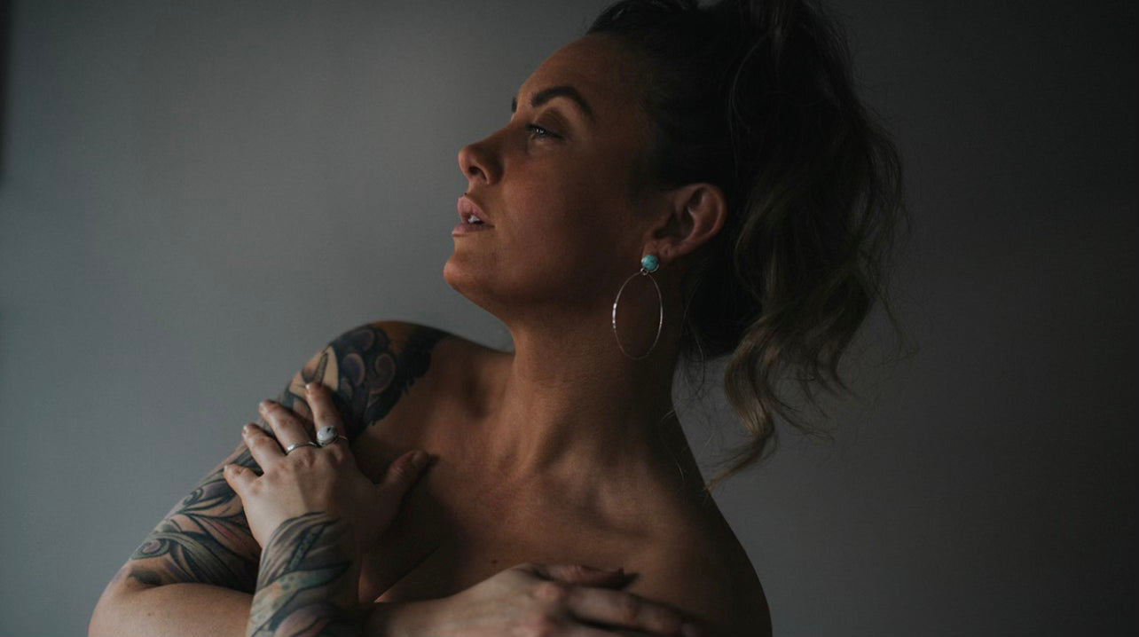 Turquoise Drop Hoops