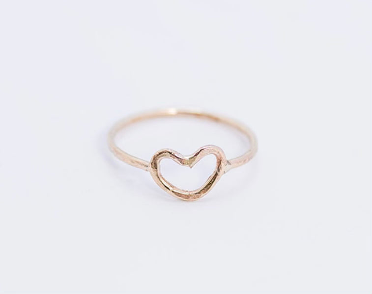 10K Gold Heart Ring