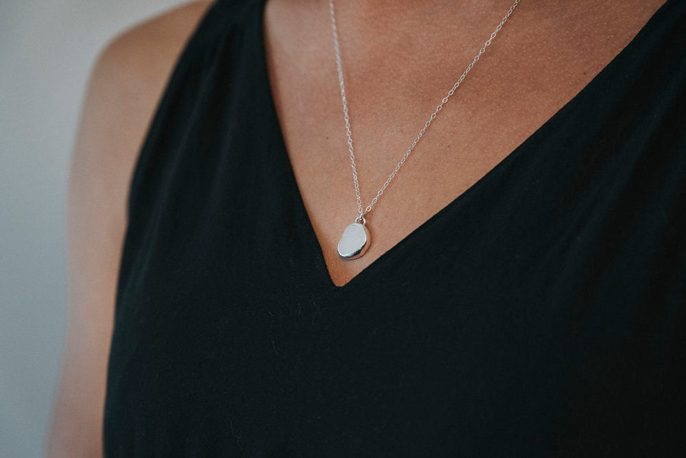 White Sea Glass Necklace