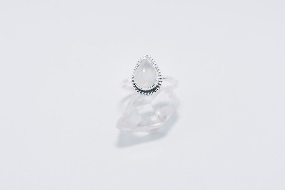 Pear Shaped Moonstone Ring