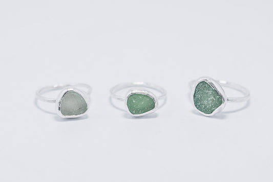 Green Sea Glass Ring