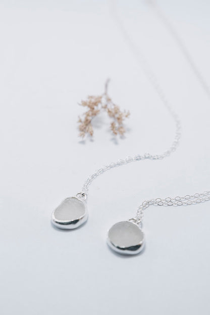 White Sea Glass Necklace