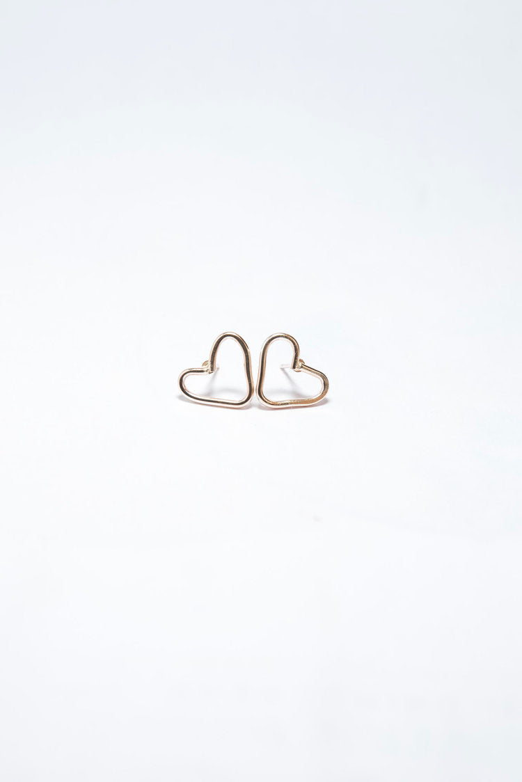 Heart Studs in Gold Filled