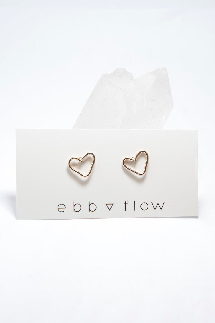 Heart Studs in Gold Filled
