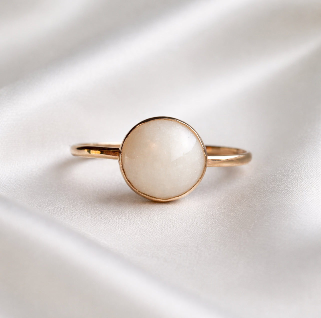 Gold Full Moon Ring