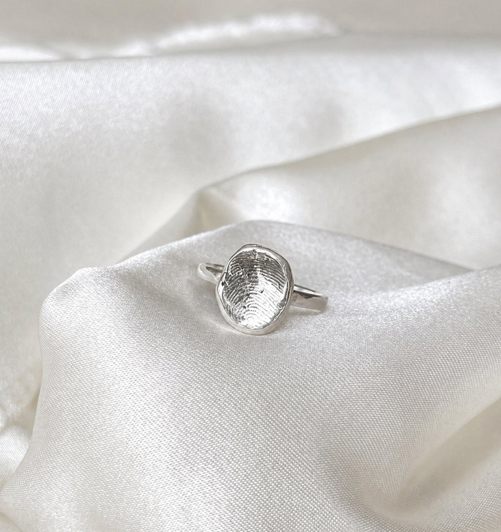 Sterling Silver Fingerprint Ring