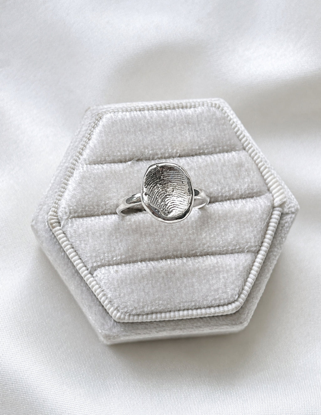 Sterling Silver Fingerprint Ring