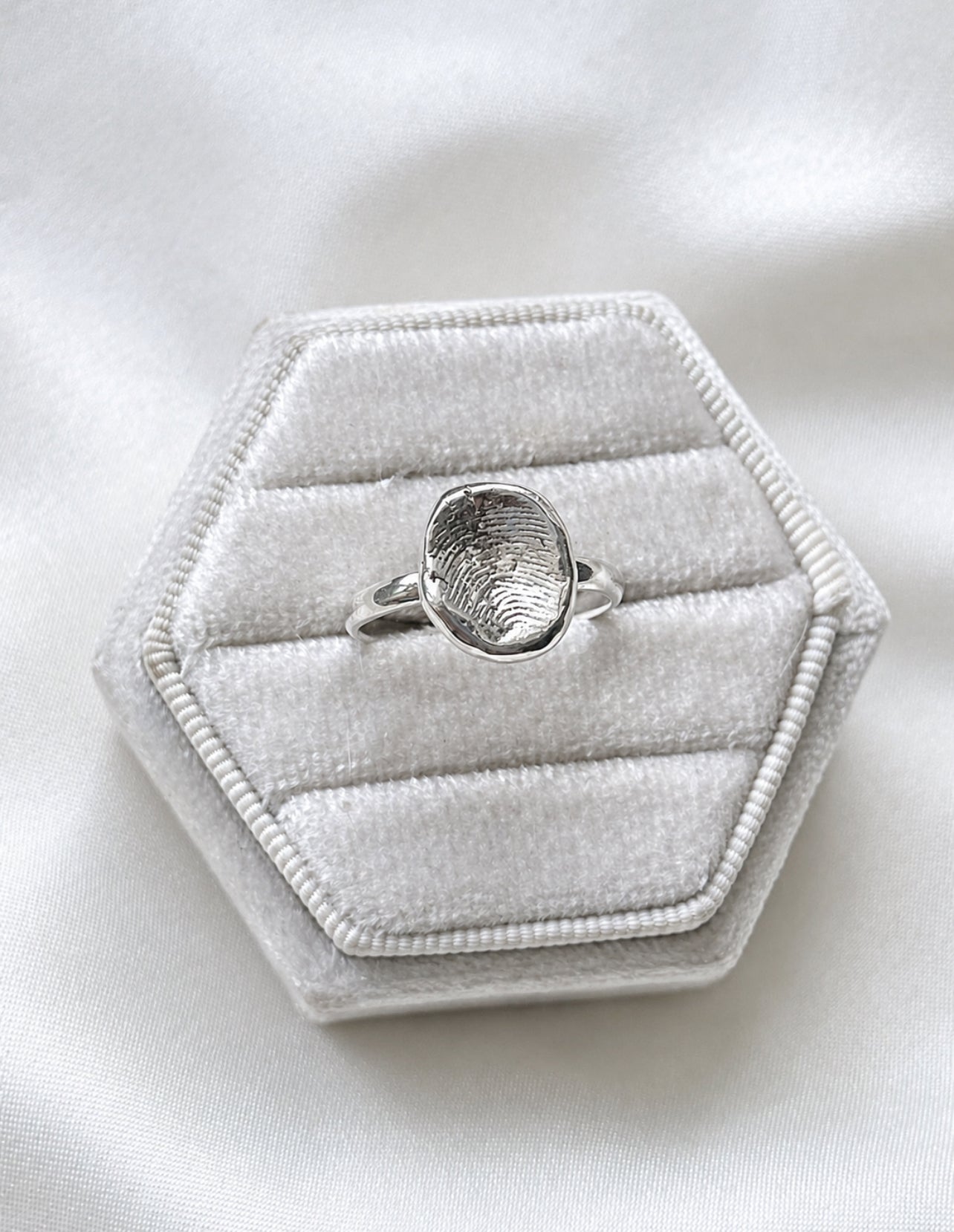 Sterling Silver Fingerprint Ring