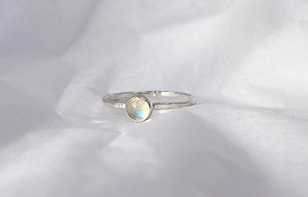 Mini Moonstone Ring Ebb + Flow Handmade Jewelry