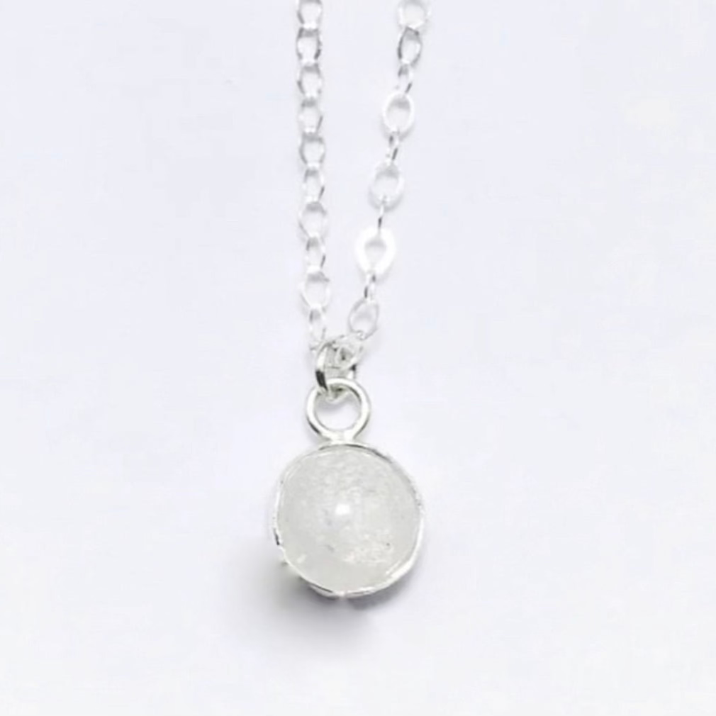 Sterling Silver Full Moon Necklace