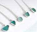 Blue Sea Glass Necklace