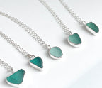 Blue Sea Glass Necklace