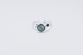 Labradorite and Black Spinel Gemstone Double Band Ring