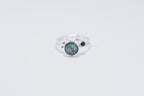 Labradorite and Black Spinel Gemstone Double Band Ring
