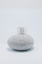 White Sea Glass Wide Band