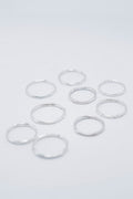 Hammered Stacking Ring Trio