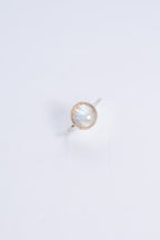 Moonstone Ring In 14k Gold + Silver