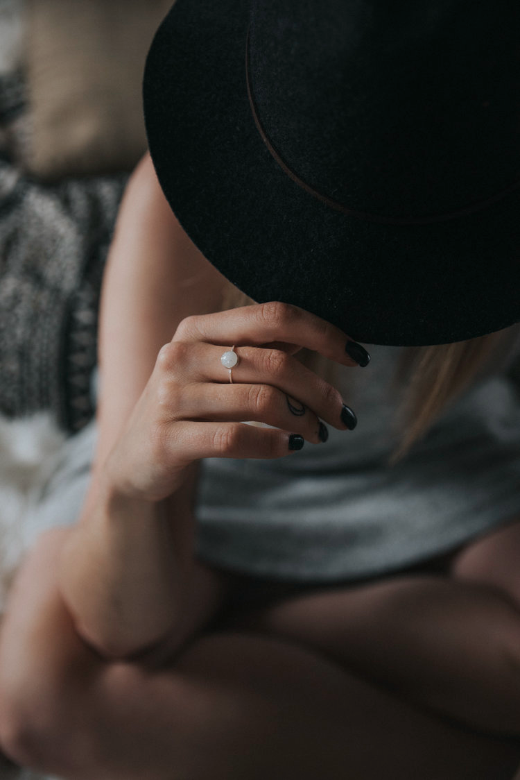 Sterling Silver Full Moon Ring