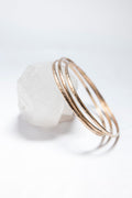 Hammered Gold Filled Bangle Trio