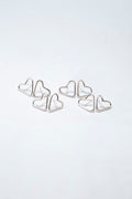Silver Hearts Studs